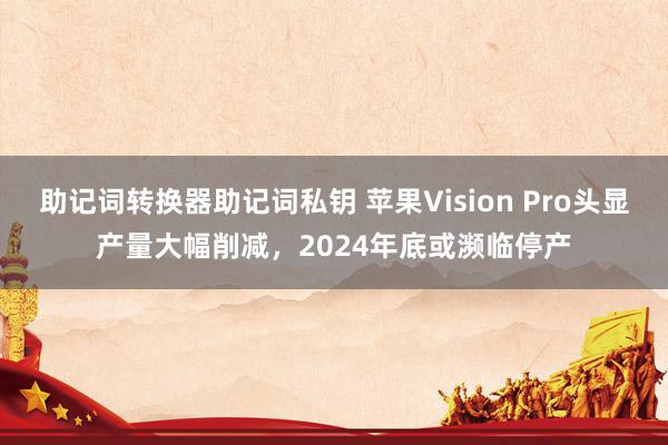 助记词转换器助记词私钥 苹果Vision Pro头显产量大幅削减，2024年底或濒临停产