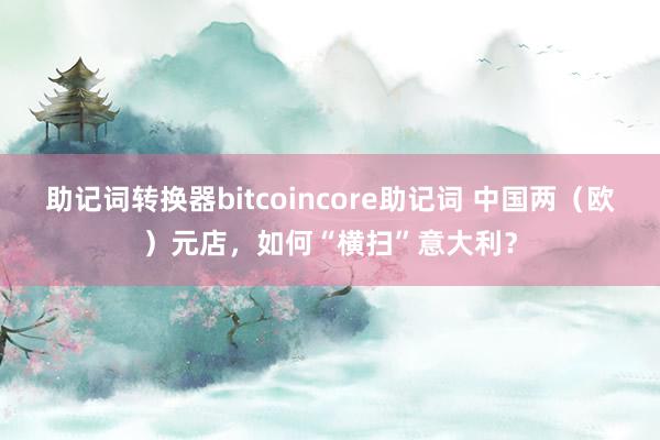 助记词转换器bitcoincore助记词 中国两（欧）元店，如何“横扫”意大利？